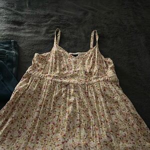 Cream colored floral toward dress